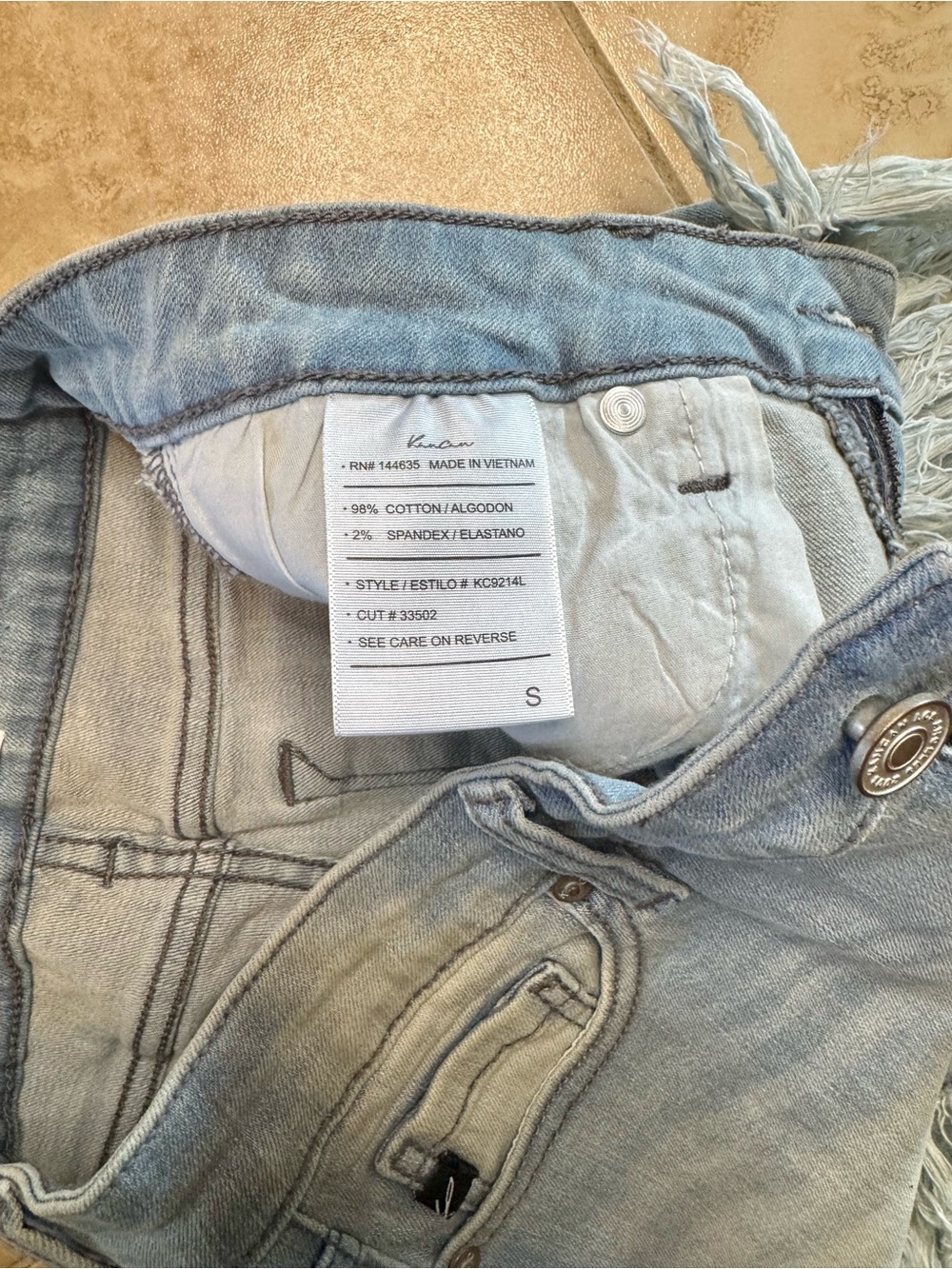 KanCan Frayed Denim Shorts - Picture 3 of 5